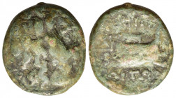 Macedon, Amphipolis, c. 187-168/7 BC Æ (18mm, 5.40). Laureate head of Zeus r. R/ Prow of galley r. HGC 3.1, 440. Fine