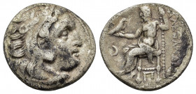 Kings of Macedon, Antigonos I Monophthalmos (Strategos of Asia, 320-306/5 BC, or king, 306/5-301 BC). AR Drachm (16mm, 3.82g). In the name and types o...