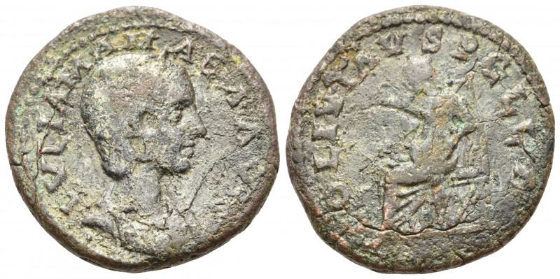 Julia Mamaea (Augusta, 222-235). Macedon, Pella. Æ (25mm, 8.30g). Diademed and d...