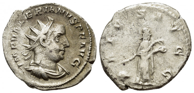 Valerian I (253-260). AR Antoninianus (21.5mm, 3.40g). Viminacium, 253-4. Radiat...