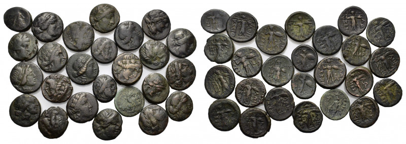 Thessaly, lot of 25 Greek Æ coins, to be catalog. Lot sold as is, no return