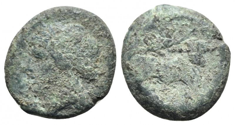 Southern Campania, Neapolis, c. 270-250 BC. Æ (20mm, 5.62g, 6h). Laureate head o...