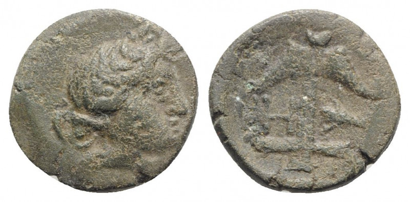 Thrace, Apollonia Pontika, mid 4th-3rd centuries BC. Æ (19mm, 4.50g, 12h). Laure...