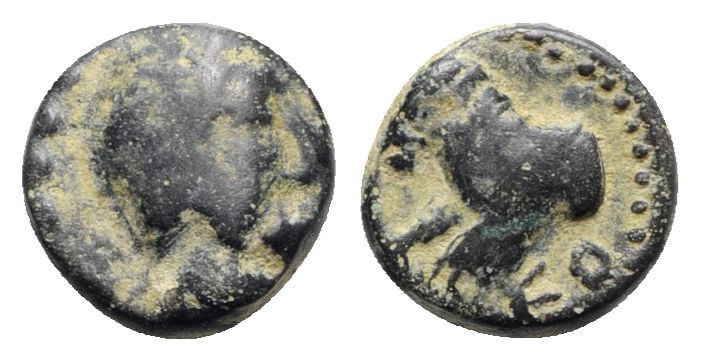 Asia Minor, Uncertain mint, c. 2nd-1st century BC. Æ (13mm, 3.11g, 9h). Head r. ...