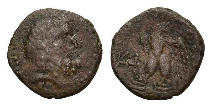 Pontos, Amisos(?), c. 85-65 BC. Æ (17mm, 3.50g). Laureate head of Zeus r. R/ Eag...