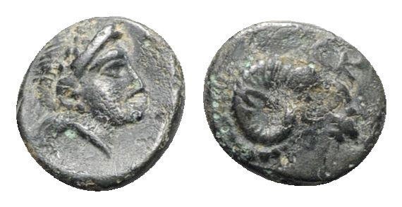 Troas, Kebren, 4th century BC. Æ (10mm, 1.05g, 7h). Laureate head of Apollo r. R...