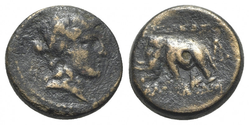 Seleukid Kings, Alexander I Balas (152-145 BC). Æ (15mm, 3.64g, 12h). Antioch on...