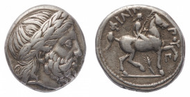 Macedonia
Philippus II (359-336 BC) and posthumous issues - Tetradrachm circa 323-315 BC - Mint: Amphipolis - Obverse: Laureate head of Zeus right - ...
