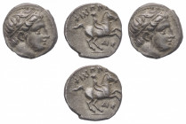 Macedonia
Philippus II (359-336 BC) and posthumous issues - 1/5 Tetradrachm circa 323-315 BC - Mint: Amphipolis - Obverse: Diademed head of Apollo ri...