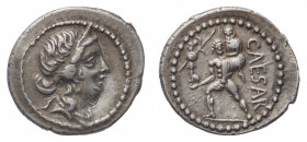 Julius Caesar - Denarius 48-47 BC - Mint: military mint traveling with Caesar in North Africa or Asia - Obverse: Diademed head of Venus right - Revers...
