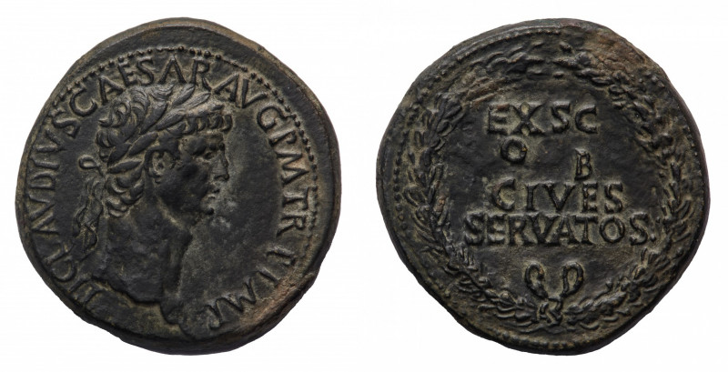 Claudius (41-54 AD) - Sestertius 41-50 AD - Mint: Rome - Obverse: Laureate head ...