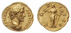 Antoninus Pius (138-161 AD) - Aureus 145-161 AD - Mint: Rome - Obverse: Laureate, draped and cuirassed bust right - Reverse: Felicitas standing front,...