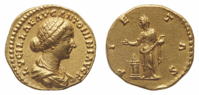 Lucilla, wife of Lucius Verus (died 182 AD) - Aureus 164-169 AD - Mint: Rome - O...