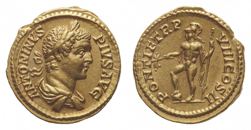 Caracalla (198-217 AD) - Aureus 205 AD - Mint: Rome - Obverse: Laureate and drap...