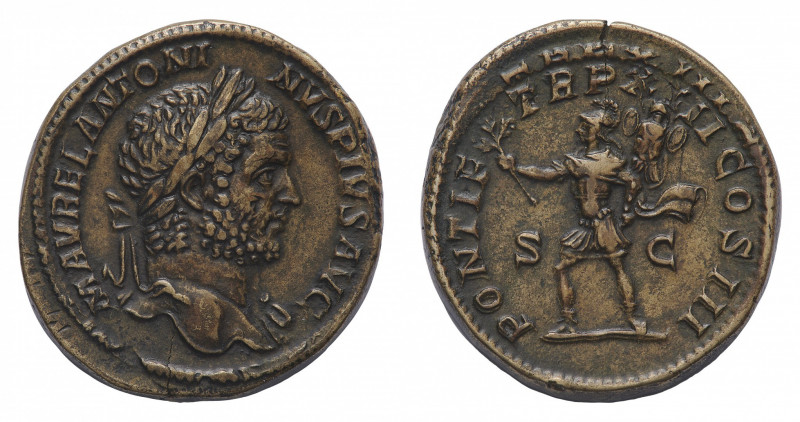 Caracalla (198-217 AD) - Sestertius 210 AD, struck under Septimius Severus - Min...