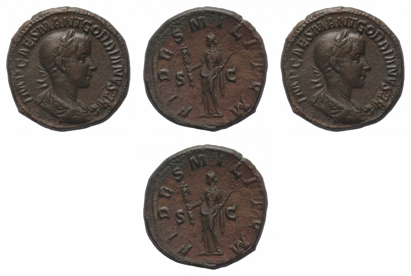 Gordian III (238-244 AD) - Sestertius 238-239 AD - Mint: Rome - Obverse: Laureat...