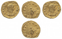 Gallienus (253-268 AD) - Aureus 253-254 AD - Mint: Rome - Obverse: Laureate and cuirassed bust right - Reverse: Laetitia standing left, holding wreath...