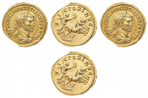 Diocletian (284-305 AD) - Aureus 284-294 AD - Mint: Cyzicus - Obverse: Laureate, draped and cuirassed bust right - Reverse: Victory driving galloping ...