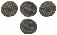 The Ostrogoths
Theoderic (493-526) - Follis (40 Nummi) 500-526 - Mint: Rome - Obverse: Helmeted and cuirassed bust of Roma right - Reverse: Eagle sta...