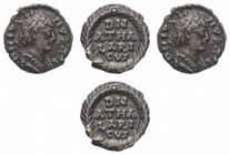 The Ostrogoths
Athalaric (526-534) - 1/4 Siliqua 526-534 struck in the name of Justinian (527-565) - Mint: Ravenna - Obverse: Pearl-diademed, draped ...