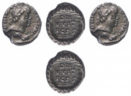 The Ostrogoths
Witigis (536-540) - Half Siliqua 534-540 struck in the name of Justinian (527-565) - Mint: Ravenna - Obverse: Pearl-diademed, draped a...