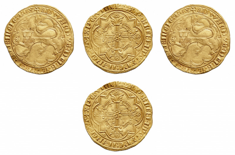 Edward III (1327-1377) - Anglo-Gallic Coinage - Gold Leopard, third issue from J...