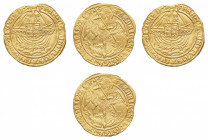 Henry VIII (1509-1547) - Gold Angel, third issue 1544-1547 - Mint: Tower Mint - Obverse: St. Michael spearing dragon right - Reverse: Quartered shield...