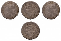Charles I (1625-1649) - Briot's First Milled Issue, Halfcrown (1637-1642) - Mint: Tower Mint - Obverse: King on horseback left - Reverse: Oval draped ...