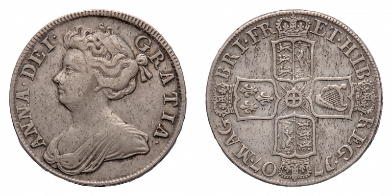 Anne (1702-1714) - Halfcrown 1707 SEPTIMO edge, Post Union - Mint: London - Obve...