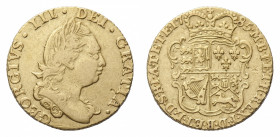 George III (1760-1820) - Gold Half Guinea 1785 - Mint: London - Obverse: Fourth laureate bust right - Reverse: Crowned quartered shield with arms - gr...