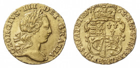 George III (1760-1820) - Gold Quarter Guinea 1762 - Mint: London - Obverse: Third laureate bust right - Reverse: Crowned quartered shield with arms - ...