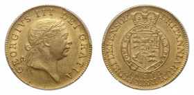 George III (1760-1820) - Gold Guinea 1813 PCGS AU 55 - Mint: London - Obverse: Laureate head right - Reverse: Crowned shield within Garter - Very rare...