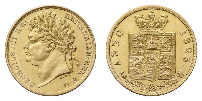 George IV (1820-1830) - Gold Half Sovereign 1825 - Mint: London - Obverse: Laure...