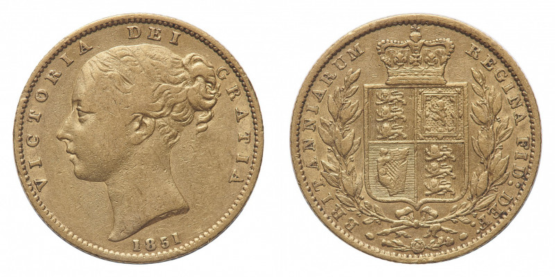 Victoria (1837-1901) - Gold Sovereign 1851 - Mint: London - Obverse: Bare head l...