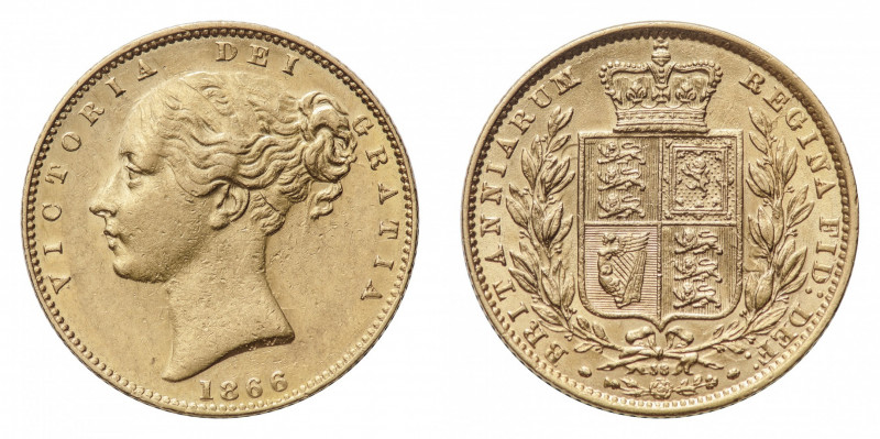 Victoria (1837-1901) - Gold Sovereign 1866, die number 38 - Mint: London - Obver...