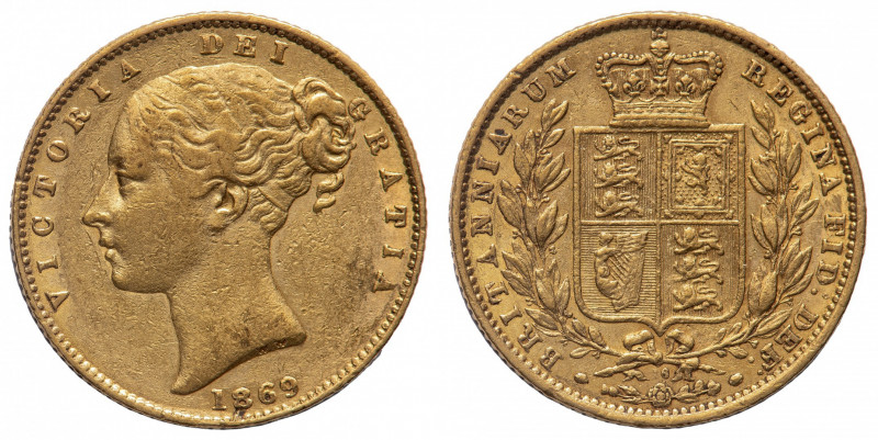 Victoria (1837-1901) - Gold Sovereign 1869, die number 16 - Mint: London - Obver...