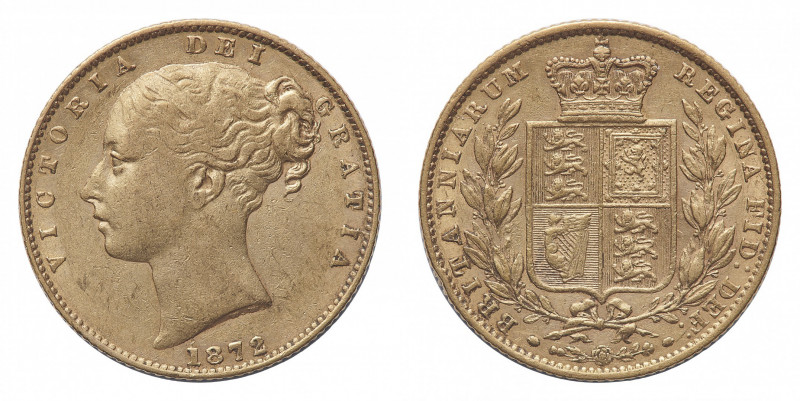 Victoria (1837-1901) - Gold Sovereign 1872 - Mint: London - Obverse: Bare head l...