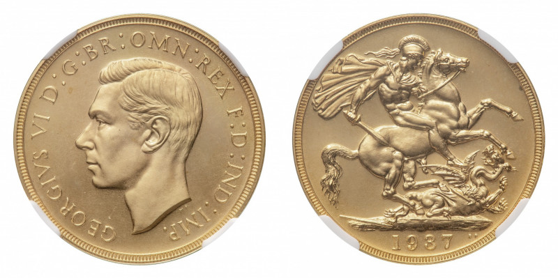 George VI (1936-1952) - Gold Proof 2 Pounds 1937 NGC PF 65* - Mint: London - Obv...