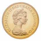 Elizabeth II (1952-) - Gold Proof Set 1980, 5 Pounds to Half Sovereign (4 coins) in PCGS encapsulation - Mint: London - Obverse: Crowned bust right - ...