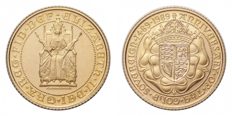 Elizabeth II (1952-) - 500th Anniversary of the Sovereign Gold Proof Set 1989, 2...