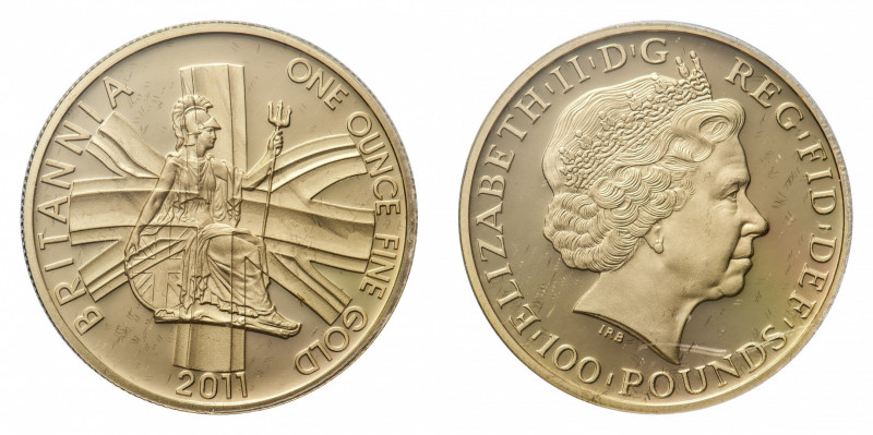 Elizabeth II (1952-) - Britannia Gold Set 2011, from 100 Pounds to 10 Pounds (4 ...