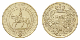 Elizabeth II (1952-) - Gold Proof 500 Pounds (5 oz) 2022 - Mint: London - Obverse: The Queen on horseback - Reverse: Her Majesty's insignia - Struck t...