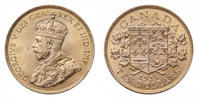 Australia
George V (1910-1936) - Gold 10 Dollars 1914 - Mint: Ottawa - Obverse:...