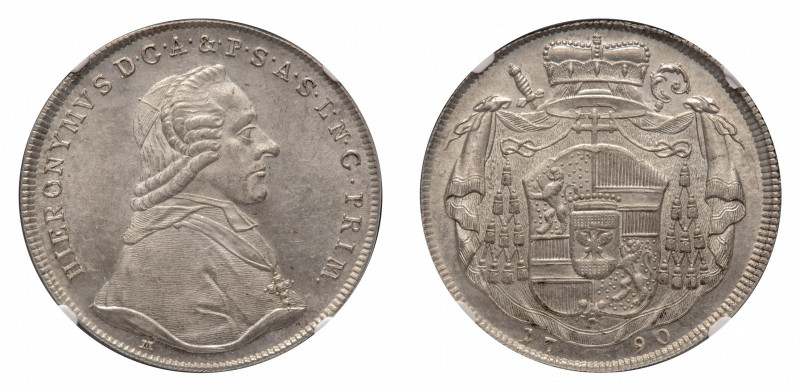 Austria
Hieronymus Graf Colloredo (1772-1803) - Taler 1790-M NGC MS 64+ - Mint:...