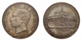 Cambodia
Norodom I (1860-1904) - Silver Medal 1902 of 4 Francs PCGS MS 63 - Obverse: Bare head left - Reverse: Royal Palace in Phnom Penh - Opus Char...