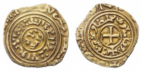 Crusaders
Kingdom of Jerusalem - Gold Dinar or Bezant mid to late 13th century - Mint: Acre - Obverse: Abbreviated Arabic legends: in central field i...