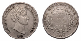 Germany
Berg - Joachim Murat (1806-1808) - Thaler 1806 - Mint: Düsseldorf - Obverse: Bare head right - Reverse: Value in wreath with date below - gr....