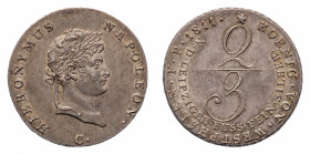 Germany
Westphalia - Jerome (Hieronymus) Napoléon (1807-1813) - 2/3 Thaler 1811-C - Mint: Clausthal - Obverse: Laureate head right - Reverse: "2/3" d...