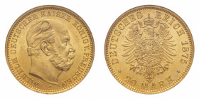 Germany
Preussen - Wilhelm I (1861-1888) - Gold 20 Mark 1875-A NGC MS 65 - Mint: Berlin - Obverse: Bare head right - Reverse: Crowned eagle - NGC cer...