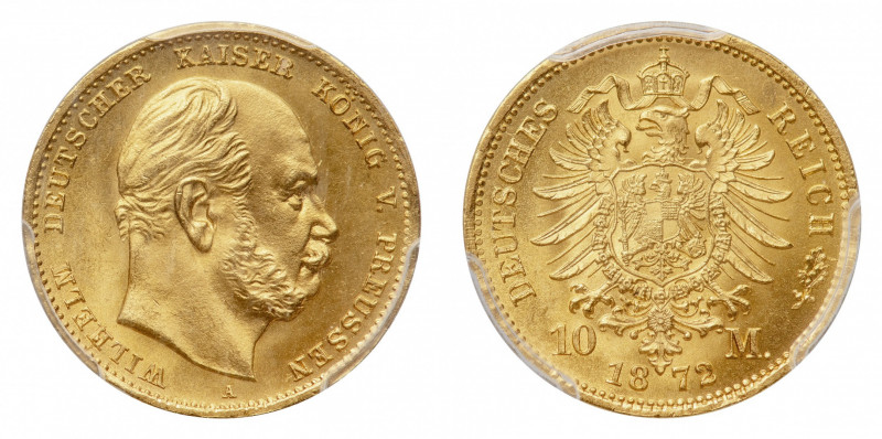 Germany
Preussen - Wilhelm I (1861-1888) - Gold 10 Mark 1872-A PCGS MS 67 - Min...